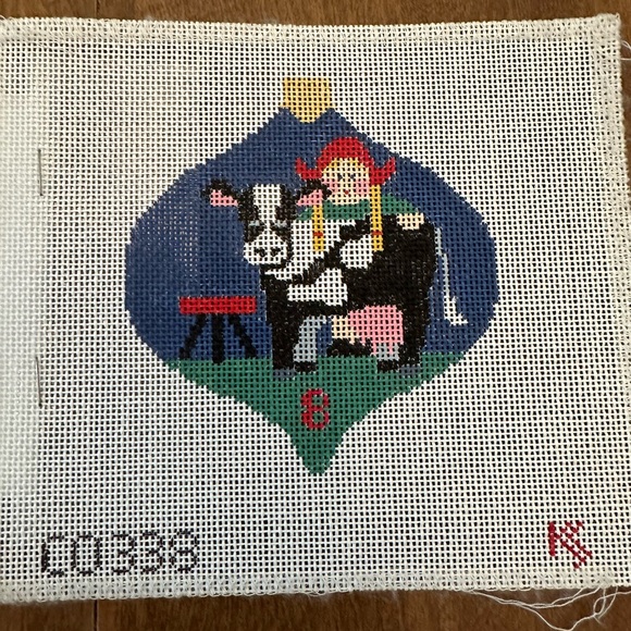 12 days of Christmas hand painted needlepoint canvas - Picture 2 of 7